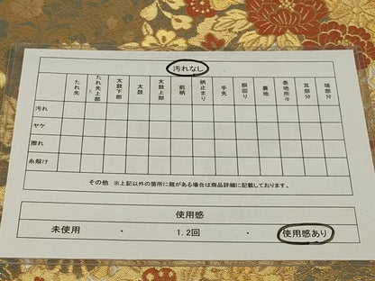 平和屋着物◎六通柄袋帯 唐織 重文彫金文 金糸 正絹 逸品 AABG5912ou