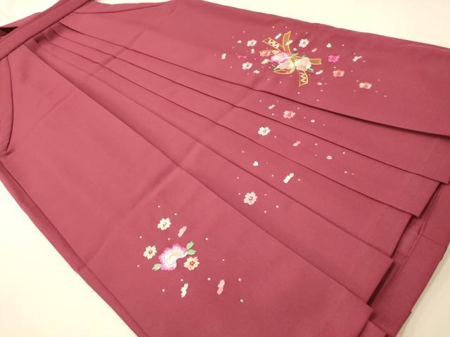 平和屋着物●女性　行灯袴　総刺繍　草花文　金糸　洗える着物　AABG5926fw