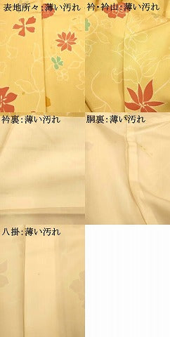 平和屋着物■上質な小紋　更紗花文　正絹　逸品　AABG5928fw