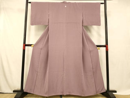 平和屋着物■上質な色無地　紅藤色　正絹　逸品　AABG5940fw