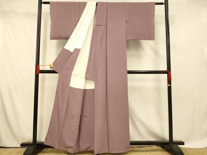 平和屋着物■上質な色無地　紅藤色　正絹　逸品　AABG5940fw