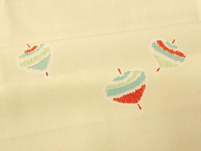 平和屋着物■長襦袢　無双仕立て　独楽文　半衿刺繍　正絹　逸品　AABG5950fw