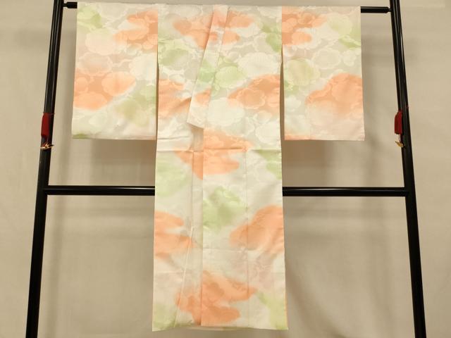 平和屋着物■長襦袢 袷 枝梅地紋 暈し染め 洗える着物 AABG5951fw