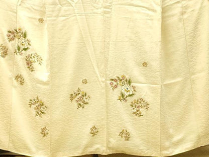 平和屋着物■訪問着　更紗花文　金彩　正絹　逸品　AABG5955fw
