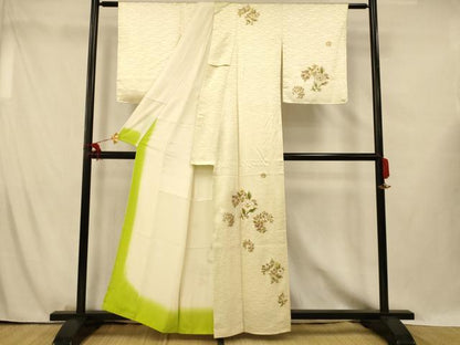 平和屋着物■訪問着　更紗花文　金彩　正絹　逸品　AABG5955fw