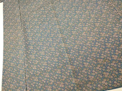 平和屋着物■上質な小紋　更紗花文　正絹　逸品　AABG5966fw