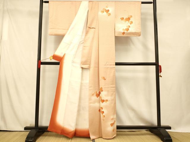 平和屋着物■訪問着　葡萄の蔓文　暈し染め　正絹　逸品　AABG5968fw