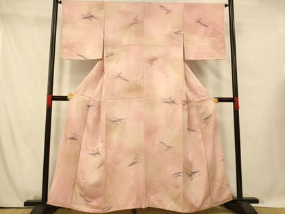 平和屋着物■上質な小紋　地紋起こし　風景霞文　暈し染め　正絹　逸品　未使用　AABG5972fw