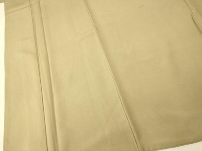 平和屋着物■上質な色無地　抹茶色　正絹　逸品　AABG5973fw