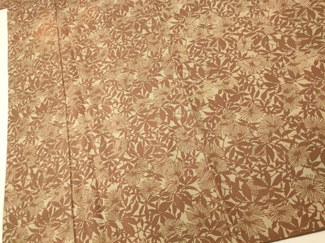 平和屋着物■上質な小紋　草花文　正絹　逸品　AABG5979fw