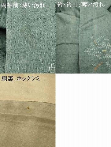 平和屋着物■上質な紬　枝花文　正絹　逸品　AABG5989fw