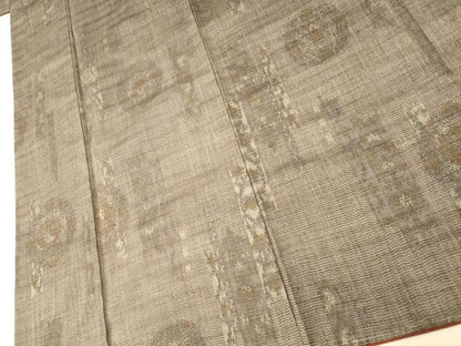 平和屋着物■上質な紬　花丸文　正絹　逸品　AABG5999fw