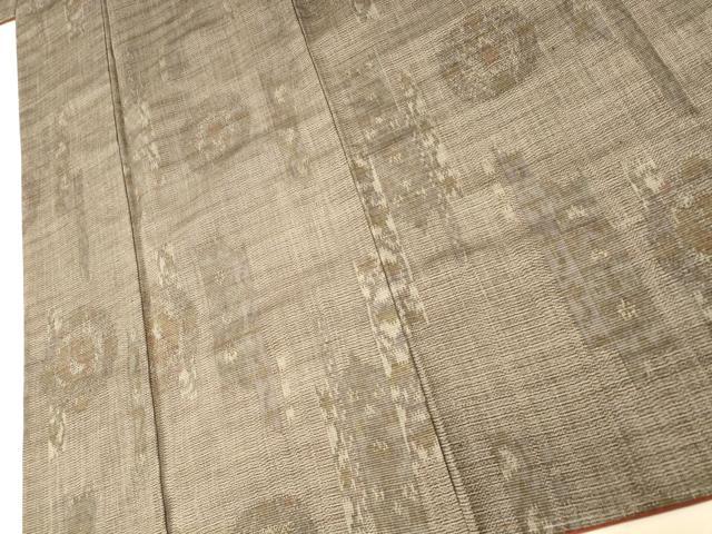 平和屋着物■上質な紬　花丸文　正絹　逸品　AABG5999fw