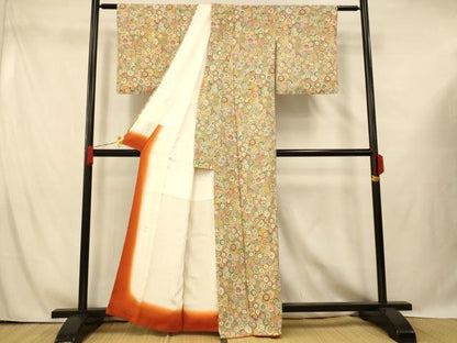 平和屋着物■上質な小紋 番傘重ね文 正絹 逸品 AABG6009fw