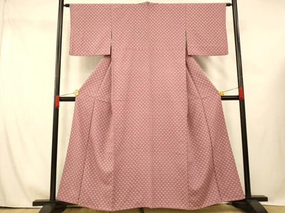 平和屋着物■上質な小紋 舞花文 正絹 逸品 AABG6017fw