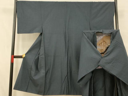 平和屋着物■男性　紬　アンサンブル　格子　正絹　逸品　AABG6025fw