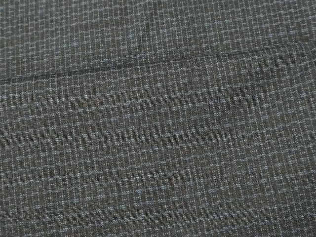平和屋着物■男性　紬　アンサンブル　格子　正絹　逸品　AABG6025fw