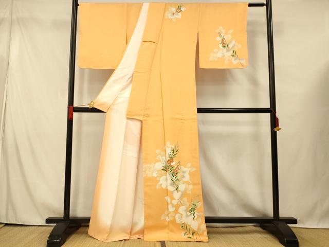 平和屋着物■訪問着 枝花文 正絹 逸品 AABG6027fw