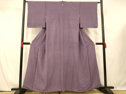平和屋着物■上質な色無地 古代紫色 正絹 逸品 AABG6030fw