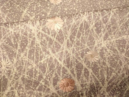 平和屋着物■訪問着 刺繍 草花文 たたき染め 金糸 正絹 逸品 AABG6032fw