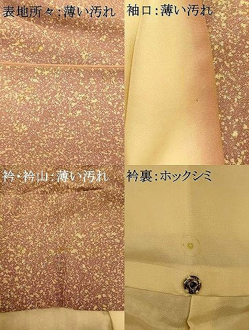 平和屋着物■訪問着 刺繍 草花文 たたき染め 金糸 正絹 逸品 AABG6032fw