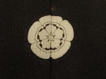 平和屋着物■豪華黒留袖 駒刺繍 飛鶴七宝花文 金彩 正絹 逸品 AABG6037fw