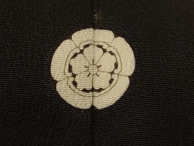 平和屋着物■豪華黒留袖 駒刺繍 飛鶴七宝花文 金彩 正絹 逸品 AABG6037fw