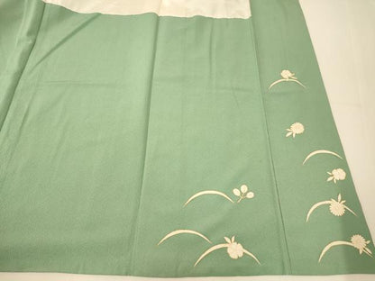 平和屋着物■訪問着 刺繍 草花芝文 暈し染め 金彩 正絹 逸品 未使用 AABG6055fw