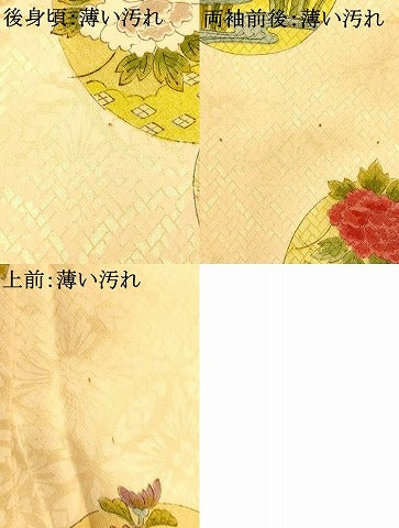 平和屋着物■上質な小紋 草花丸文 正絹 逸品 AABG6057fw