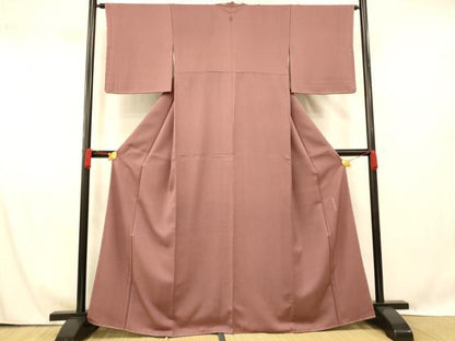 平和屋着物■上質な小紋 作家物 本草木萬両染 縞 正絹 逸品 未使用 AABG6063fw