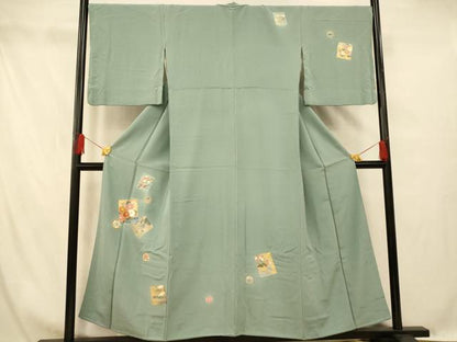 平和屋着物■訪問着 色紙松竹梅文様 金銀彩 正絹 逸品 AABG6071fw