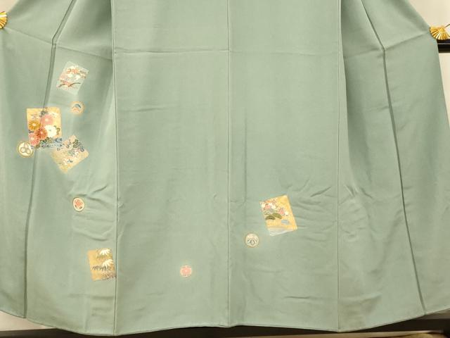 平和屋着物■訪問着 色紙松竹梅文様 金銀彩 正絹 逸品 AABG6071fw