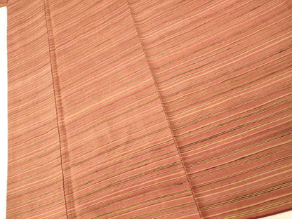 平和屋着物■上質な紬 横段文 正絹 逸品 AABG6073fw