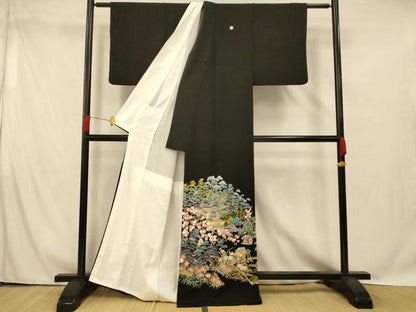 平和屋着物■豪華黒留袖 作家物 風景文 正絹 逸品 AABG6077fw