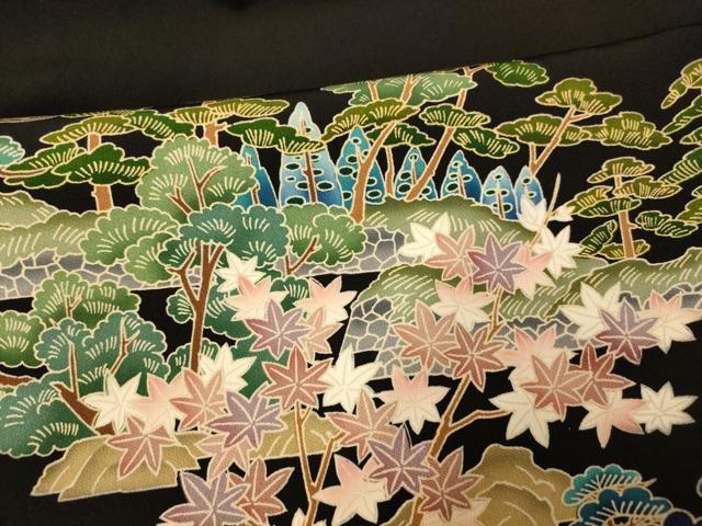 平和屋着物■豪華黒留袖 作家物 風景文 正絹 逸品 AABG6077fw