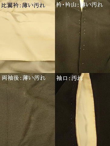平和屋着物■豪華黒留袖　駒刺繍　地紙花鳥文　暈し染め　金銀彩　銀糸　正絹　逸品　AABG6079fw