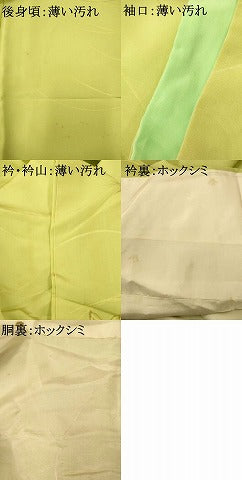 平和屋着物■上質な小紋 刺繍 芝楓文 金糸 正絹 逸品 AABG6083fw