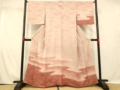 平和屋着物■訪問着 霞山重ね文 暈し染め 正絹 逸品 未使用 AABG6084fw