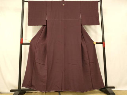 平和屋着物■上質な色無地 紫紺色 正絹 逸品 未使用 AABG6085fw