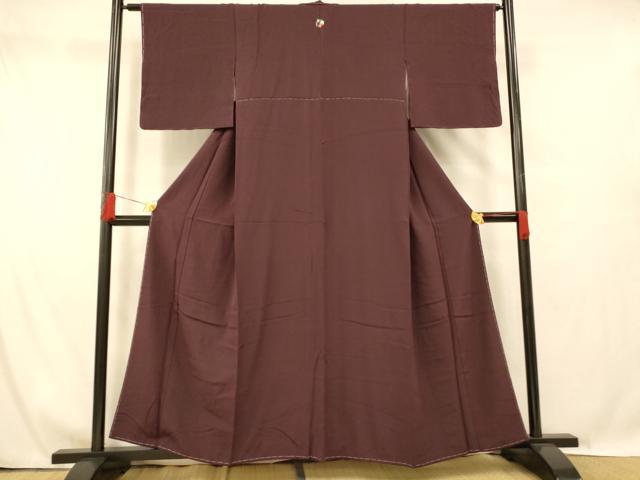 平和屋着物■上質な色無地 紫紺色 正絹 逸品 未使用 AABG6085fw