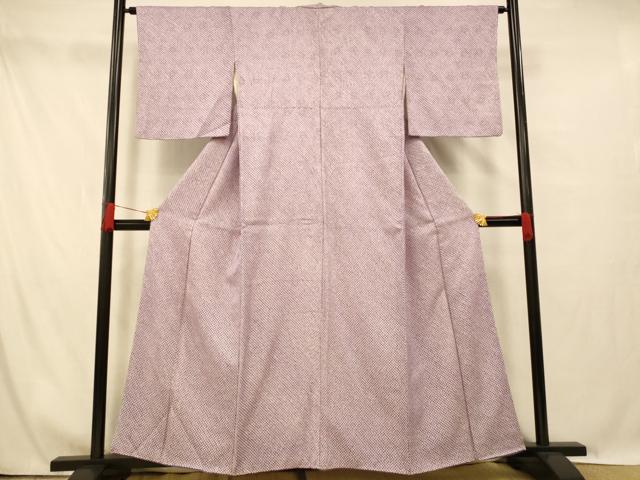 平和屋着物■大変加工の良い上質な総絞り小紋 正絹 逸品 AABG6087fw