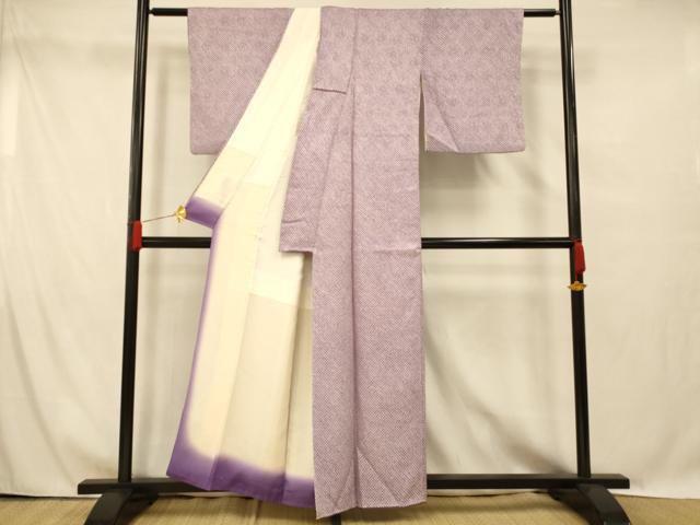 平和屋着物■大変加工の良い上質な総絞り小紋 正絹 逸品 AABG6087fw