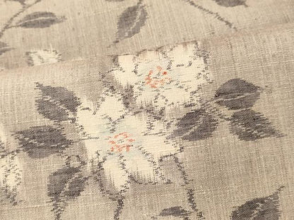 平和屋着物■上質な紬　枝花文　暈し染め　正絹　逸品　AABG6088fw