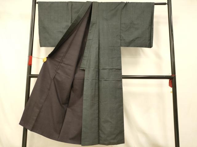 平和屋着物■男性　本場大島紬　80亀甲　総詰め　正絹　逸品　AABG6091fw
