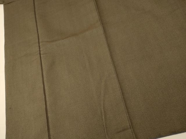 平和屋着物■男性　紬　霞地紋　涅色　正絹　逸品　AABG6097fw