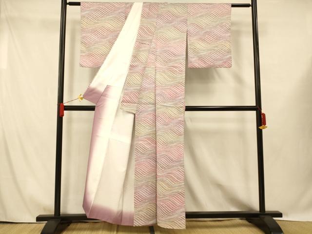平和屋着物■小紋　流水霞文　暈し染め　洗える着物　AABG6103fw