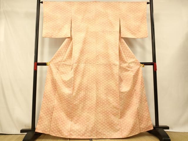 平和屋着物■小紋　霞青海波　暈し染め　洗える着物　AABG6105fw