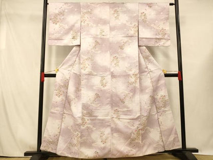 平和屋着物■小紋　草花文箱文　暈し染め　洗える着物　AABG6110fw
