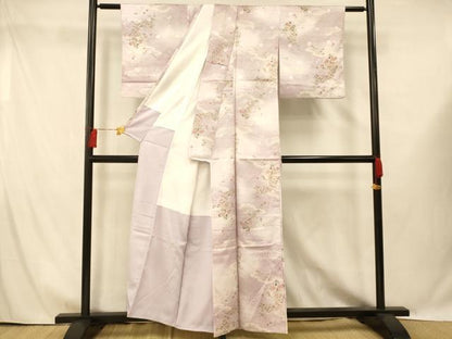 平和屋着物■小紋　草花文箱文　暈し染め　洗える着物　AABG6110fw