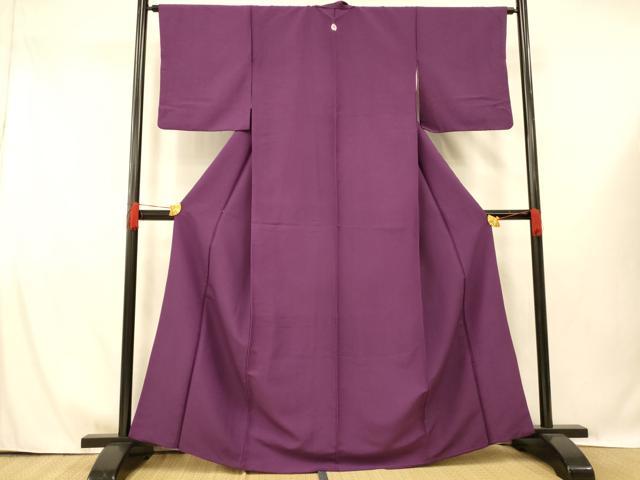 平和屋着物■上質な色無地 桑の実色 正絹 逸品 AABG6111fw